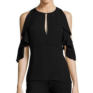 Laundry by Shelli Segal Peplum Cold Shoulder Top